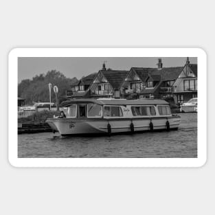 Rental boat on the River Bure, Norfolk Broads Sticker